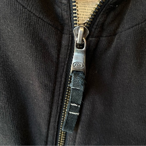 Quiksilver sherpa lined hoodie L large Black Full zip Mens Hooded sweatshirt - Picture 3 of 10